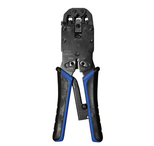 Presa cu clichet pentru sertizat mufe RJ11 si RJ45, 4P4C, 6P6C, 8P8C, Adeleq 03-065