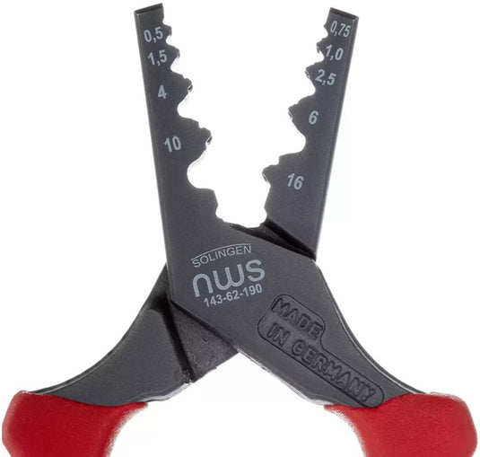 Cleste de sertizat papuci, 0.5÷16mm², 120mm, maner plastic, NWS 03-252