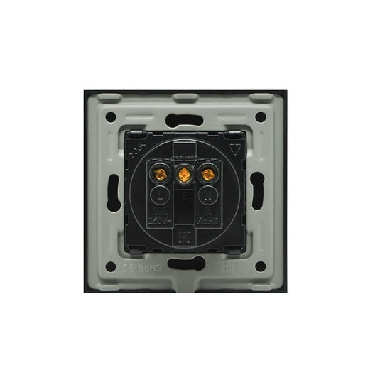 Priza simpla, standard german, 2P+T, 16A, cu USB tip A+C, 2.1A, rama din sticla, alb, Aledio A1PACA