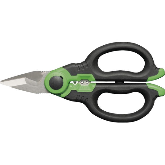 Foarfeca de electrician, tăiere Ø70 mm, cu dezizolator de cabluri 1.5–2.5mm și funcție de sertizare 2.5–6mm, 160 mm, Haupa 200204