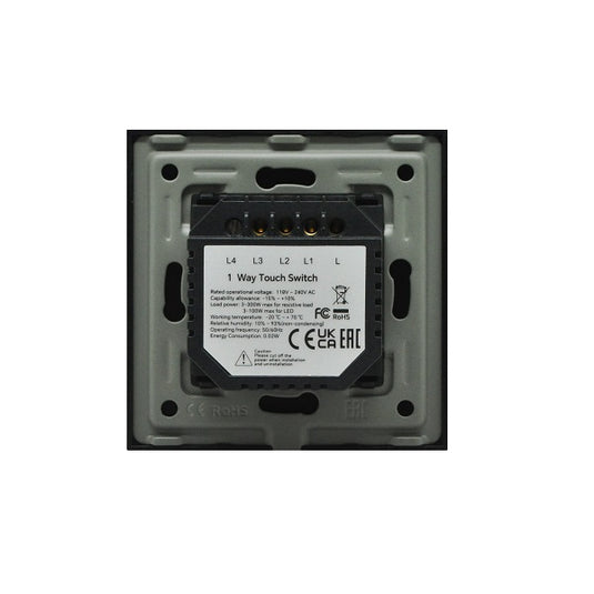 Intrerupator triplu, cu touch, rama din sticla, alb, Aledio A3G1WA