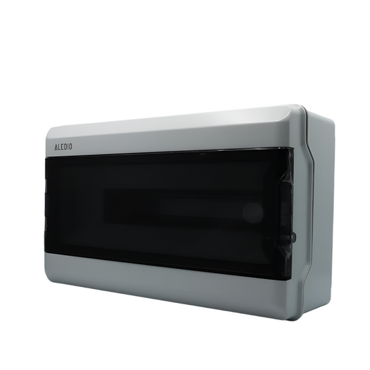 Cofret etans, aparent, 18 module, 1 rand, IP65, protectie UV, Aledio A18M1R