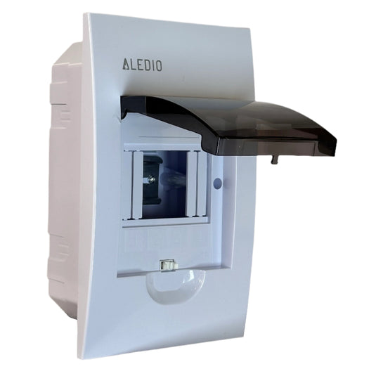 Tablou policarbonat, incastrat, 4 module, 1 rand, IP50, Aledio A04M1ST