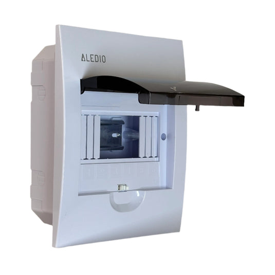 Tablou policarbonat, incastrat, 6 module, 1 rand, IP50, Aledio A06M1ST