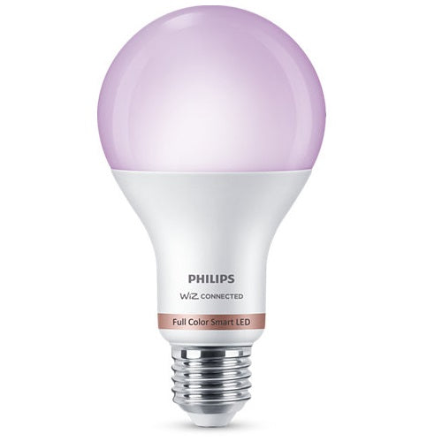 Bec LED RGB inteligent clasic, A67, E27, 13W, lumina multicolora, Wi-Fi, Bluetooth, Philips 8719514437333 8719514372542