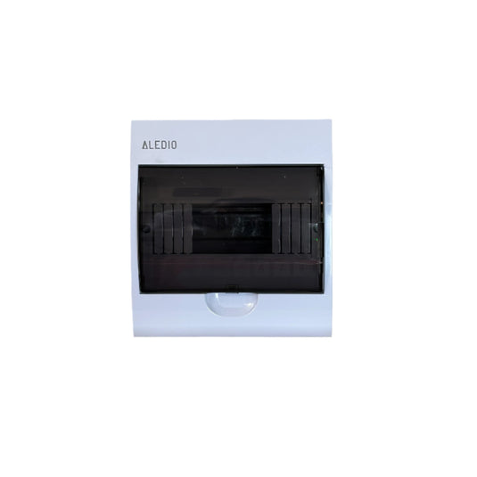 Tablou policarbonat, aparent, 8 module, 1 rand, IP50, Aledio A08M1PT