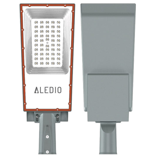 Corp de iluminat stradal LED, cu panou solar separat, 200W, 43Ah, 6000K, IP65, Aledio A0357B200