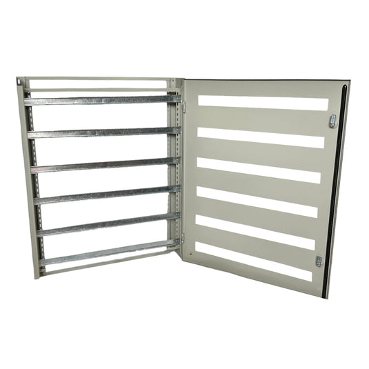 Sasiu pentru tablou metalic 1000x800x250, 6 randuri, 198 posturi, gri, Aledio ACH1082