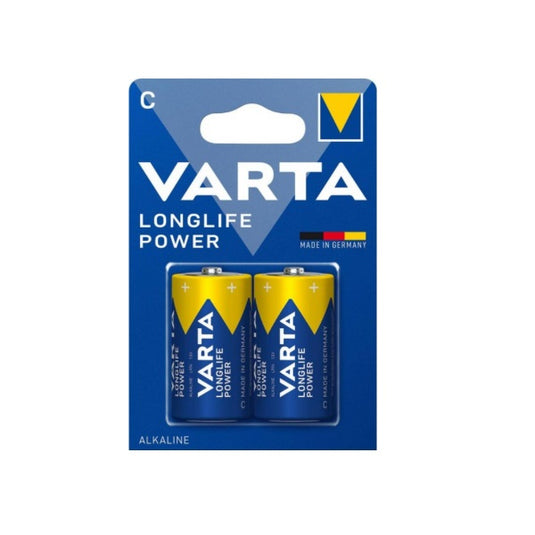 Baterie alcalina, C, 1.5V, LR14, LongLife Power, 2 buc/blister, Varta