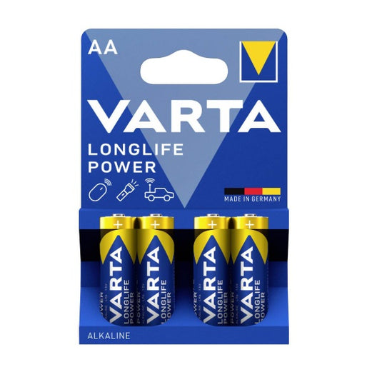 Baterie alcalina, AA, 1.5V, LR6, LongLife Power, 4 buc/blister, Varta