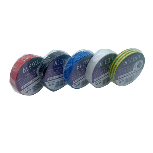 Banda izolatoare din PVC, 0.15mmx18mmx20m, alb, Aledio A01518200