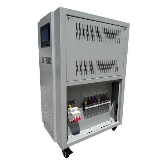 Stabilizatoare de tensiune, Stabilizator automat de tensiune, trifazic, 25000 VA, 20000 W, Aledio TNS25KVA, Alternativo.RO