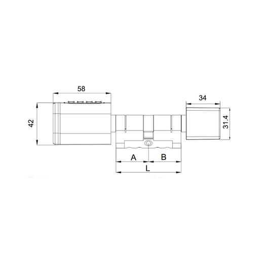 Cilindru inteligent cu cod 35x35mm TTLock