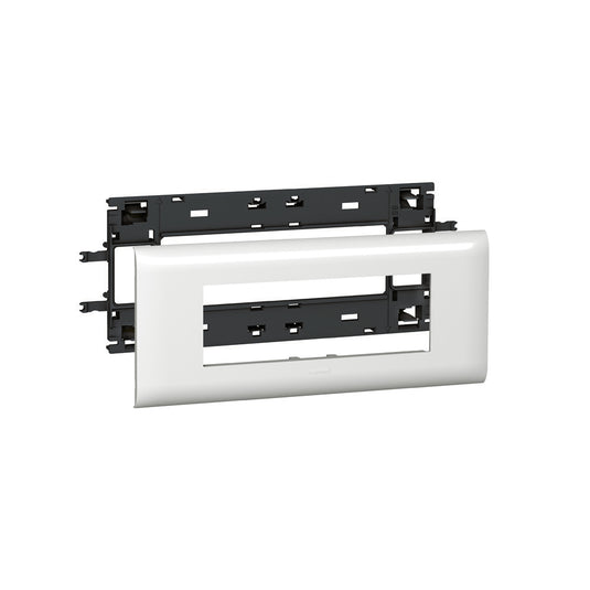 Suport aparataj Mosaic, capac DLP 85mm, 6 module, alb, Legrand 010996