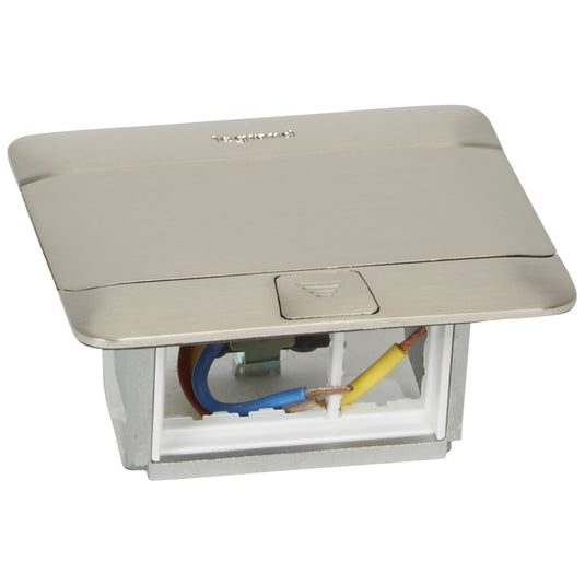 Doza Pop-Up, neechipata, 3 module, Otel slefuit, Legrand 054020