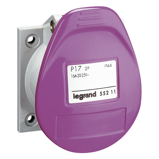 Priza tablou, monofazica 2P, 16A, 24V, IP44, P17 Tempra Pro Legrand 055211