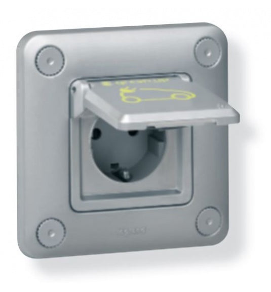 Priza metalica Green'Up, montaj ingropat, 16A, 230V, 3.7kW, IP66, IK10, Legrand 077856