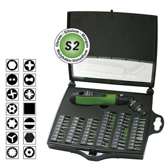Set surubelnite cu clichet "Flex", 58 piese 104006
