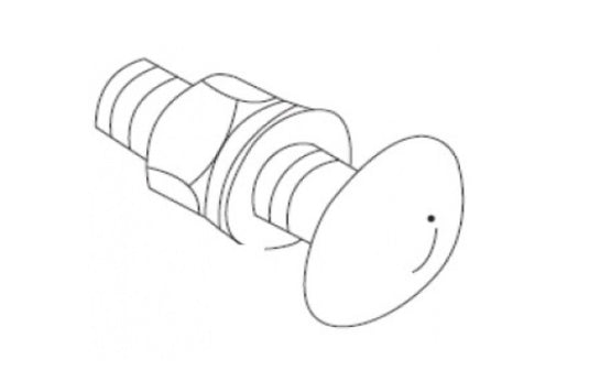 Bolt cu cap rotund M6x13 12-250