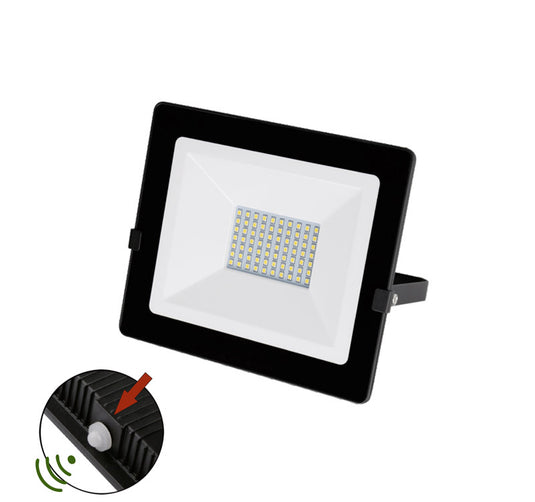 Proiector LED, SMD, cu fotocelula, 50W, 230V, lumina alba, IP65, negru, Lumen 3-0305011