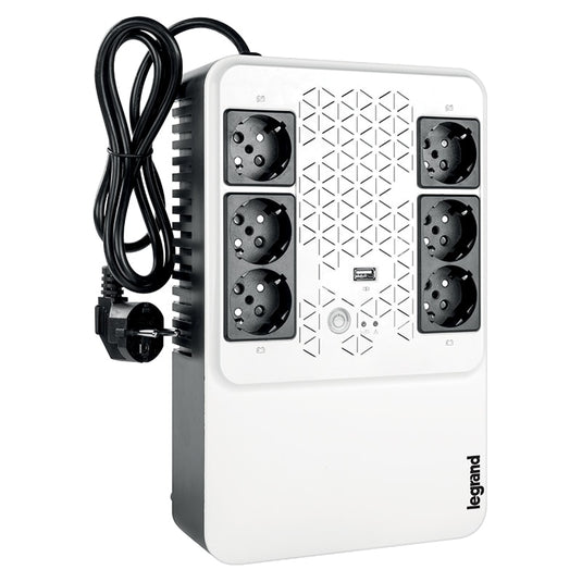 UPS Keor Multiplug, 6 prize 2P+T, USB Tip A, 360W, 600VA, Legrand 310081