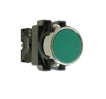 Buton cu revenire, 1ND, 6A, verde, Freder 32-751