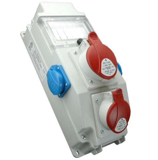 Panou de distributie, pentru organizare santier, ROS 5/X-15/S (1xPriza 5x32A + 1xPRIZA 5x16A + 2xPriza schuko), SEZ 34-515