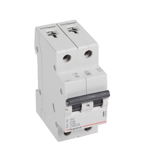 Intrerupator automat RX³, bipolar, 6A, curba C, 4.5kA, 2 module, Legrand 419694