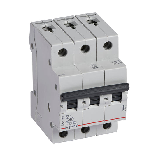 Intrerupator automat RX³, tripolar, 40A, curba C, 4.5kA, 3 module, Legrand 419712
