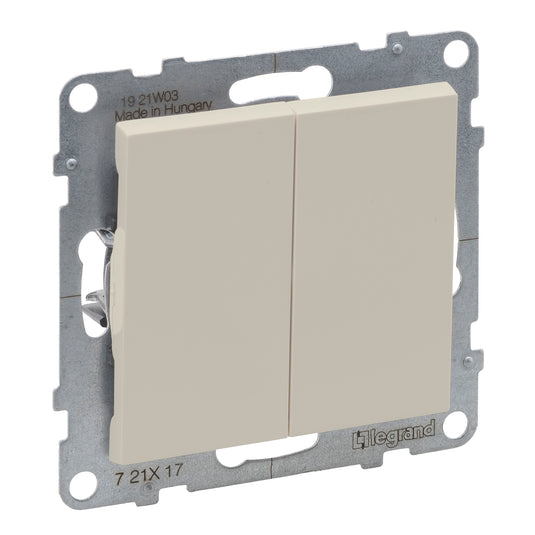 Buton cu revenire dublu, 6A, ivoar, Suno 721217