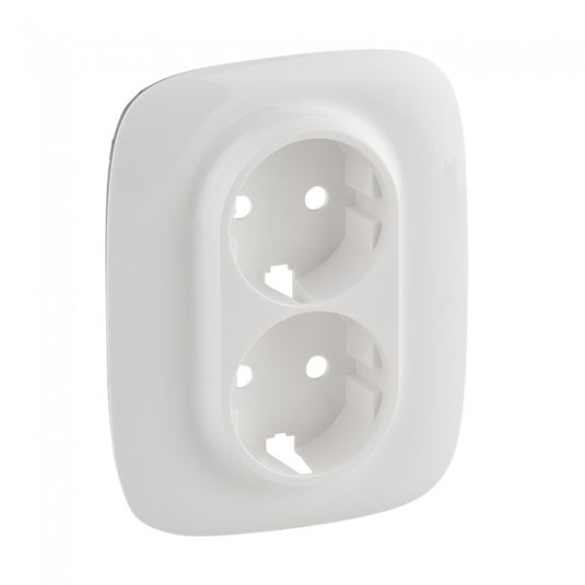 Placa pentru priza dubla, 2P+T, alb, Valena Allure 754955