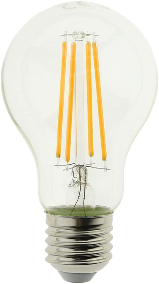 Bec LED filament clasic, A60, E27, 8W, 1055Lm, lumina calda 2700K, geam transparent, dimabil, Blaupunkt BFE278WW