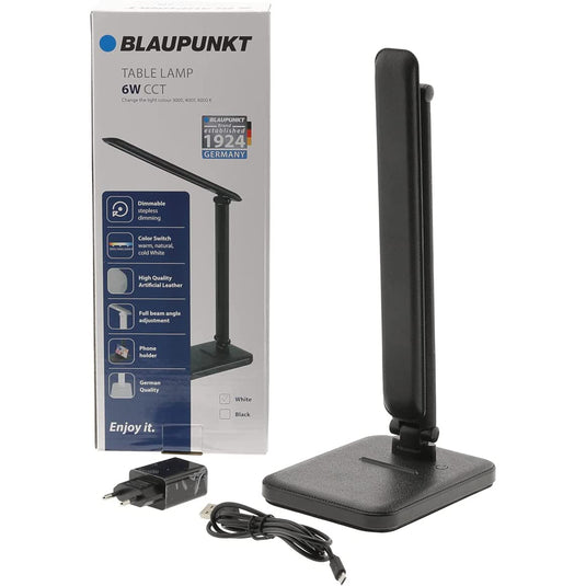 Lampa birou LED, dimabila, 6W, 350Lm, Negru, Blaupunkt BLBB6CCT