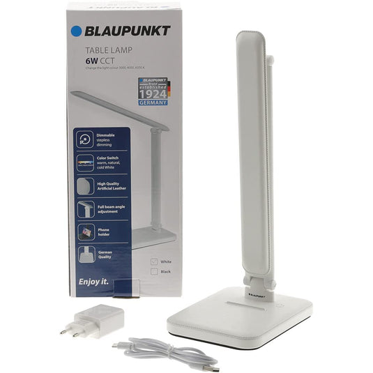 Lampa de birou LED, dimabila, 6W, 350Lm, Alb, Blaupunkt BLBW6CCT
