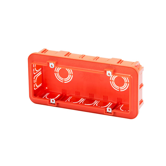 Doza aparat, montaj incastrat, 6 module, 194x90x50mm, rosu, Gewiss GW24406