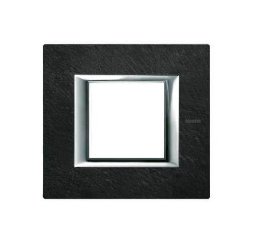 Placa ornament, 2 module, Slate, Axolute Bticino HA4802RLV