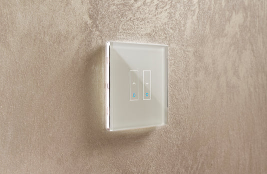 Intrerupator smart pentru storuri, cu touch, din sticla, WiFi, cu nul, nisip, Iotty LSWE2ST