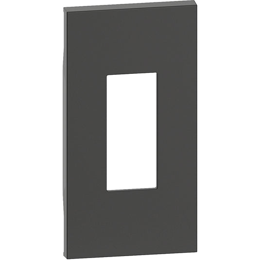 Placa pentru priza RJ11, RJ45, A/V, 2 module, negru, Living Now KG07M2