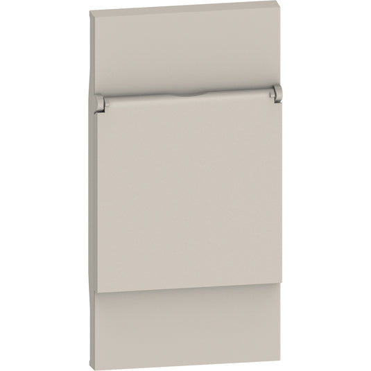 Placa priza, 2 module, cu capac, standard german, nisip, Living Now KM04P
