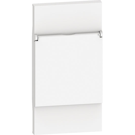 Placa priza, 2 module, cu capac, standard german, alb, Living Now KW04P