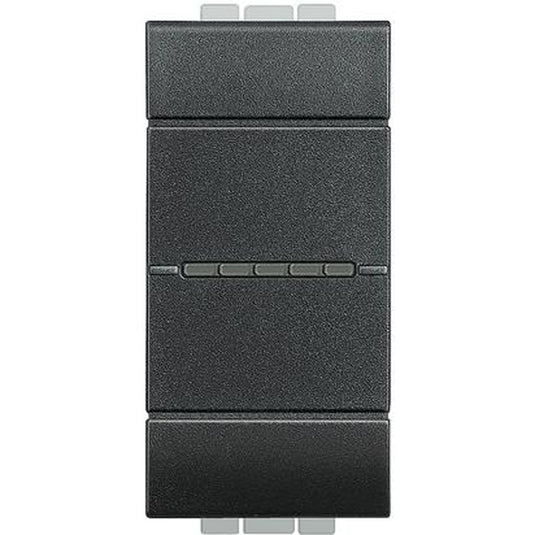 Intrerupator axial, 1 modul, 10A, borne automate, Antracit, Living Light L4051AN
