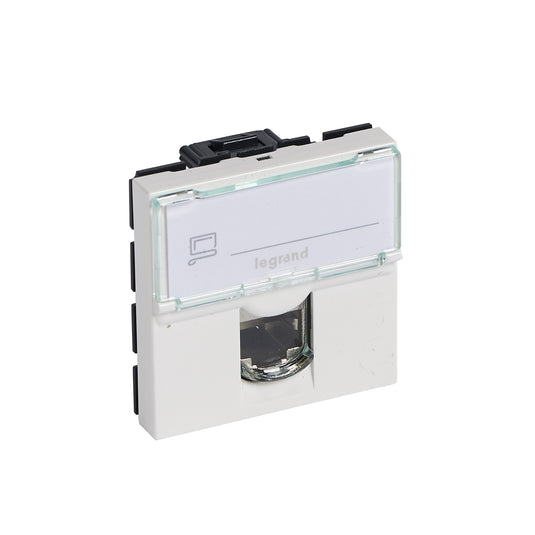 Priza de date, 2 module, RJ45, Cat.5e, UTP, alb, Mosaic 076554