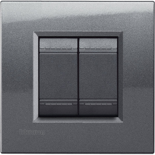 Rama ornament, 2 module, finisaj Otel, Living Light LNA4802AC