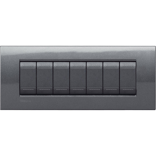 Rama ornament, 7 module, finisaj Otel, Living Light LNA4807AC