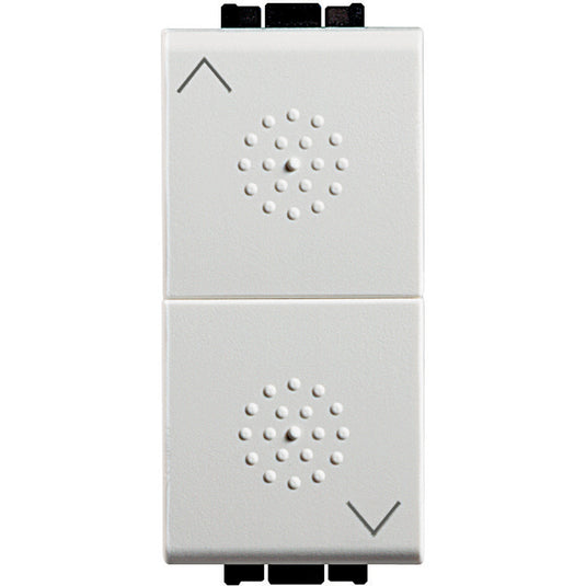 Buton cu revenire, ND+ND, 1 modul, 10A, borne cu surub, Alb, Living Light N4037