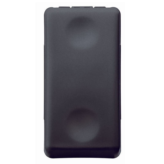 Buton cu revenire, 1 modul, 10A, contact ND, negru, System GW21510