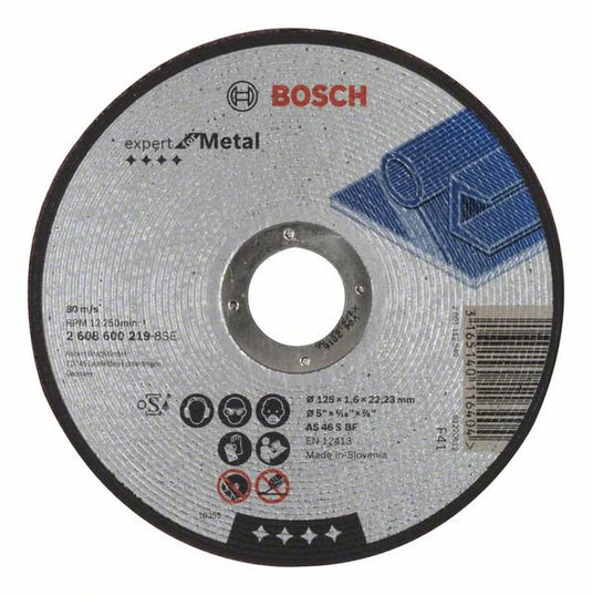 Disc de taiere pentru metal, 125x1.6mm, Bosch 2608600219