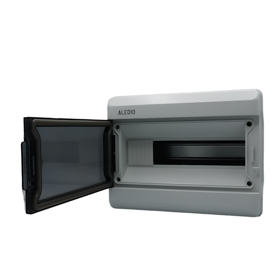 Cofret etans, aparent, 13 module, 1 rand, IP65, protectie UV, Aledio A13M1R