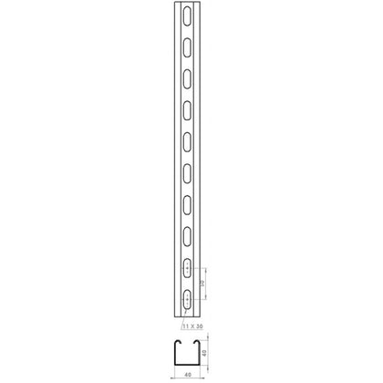 Profil sina metalic, 40x40x1.5 mm, Metalodomi 12-185, alternativo.ro