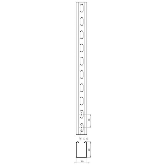 Profil sina metalic, 60x40x2 mm, Metalodomi 12-187